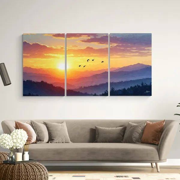 Panel_Sunrise_Mountain_Decor_Large_Art_Canvas_Painting_For_Home_And_Offices