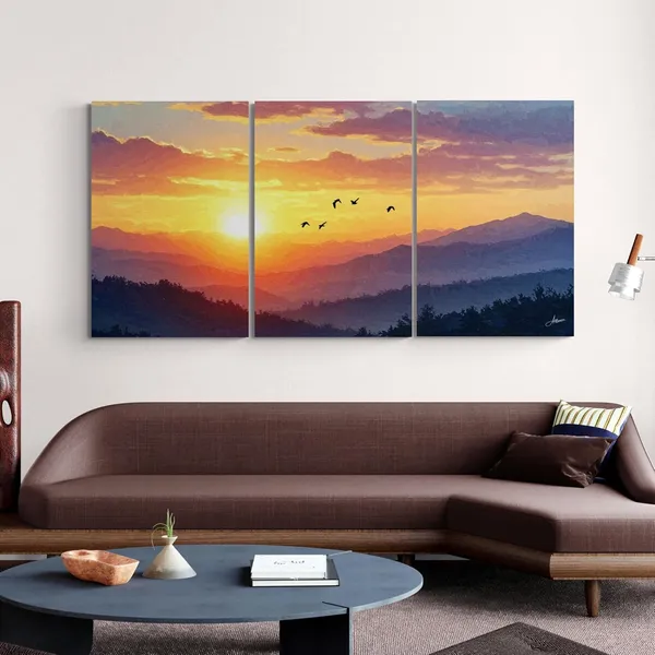 Panel_Sunrise_Mountain_Decor_Large_Art_Canvas_Painting_For_Home_And_Offices