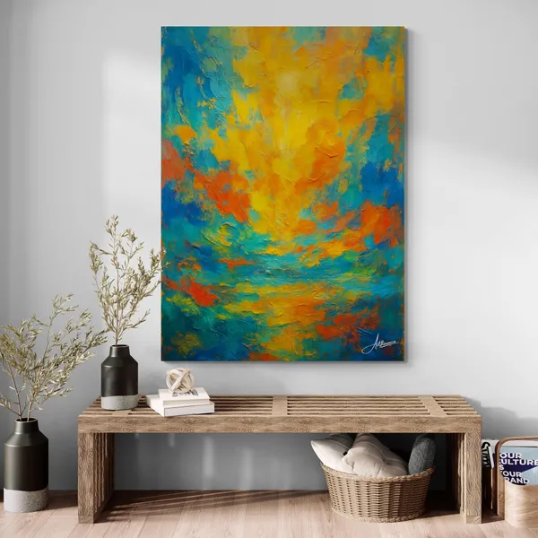 Acrylic_Abstract_Pattern_Art_Eclectic_Framed_Canvas_Painting_For_Home_And_Offices