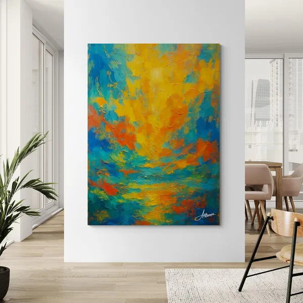 Acrylic_Abstract_Pattern_Art_Eclectic_Framed_Canvas_Painting_For_Home_And_Offices