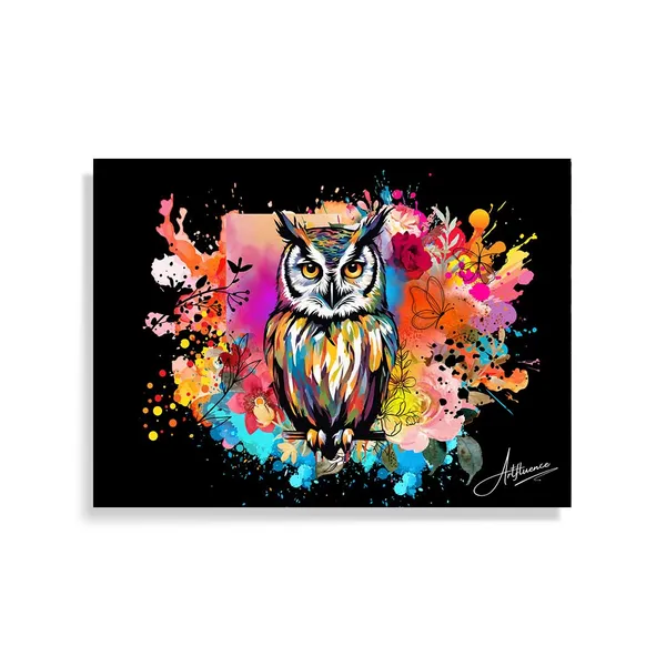 Colorful_Animal_Owl_Abstract_Good_Luck_Canvas_Painting_For_Home_And_Offices