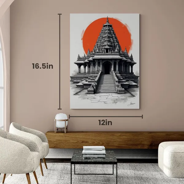 Asian_Architecture_Office_Decor_Abstract_Design_Canvas_Painting_For_Home_And_Offices