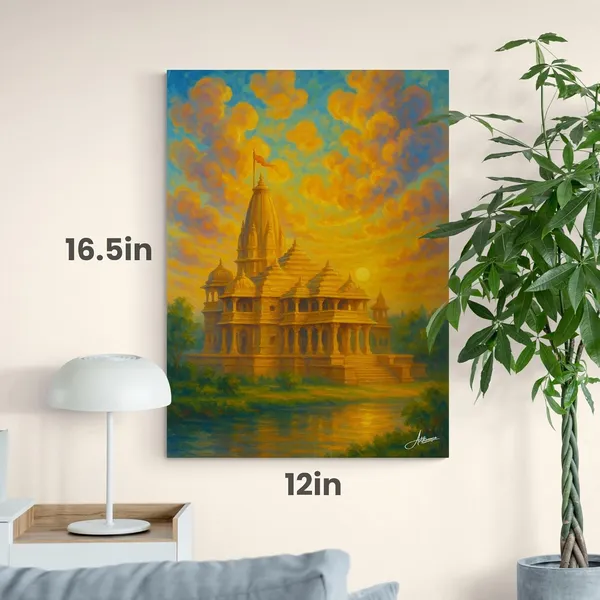 Ram_Mandir_Temple_Ayodhya_Hindu_Spiritual_Canvas_Painting_For_Home_And_Offices