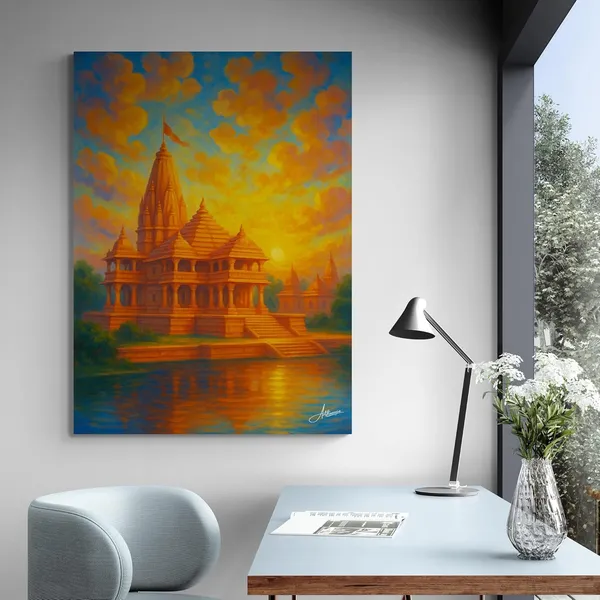 Ram_Mandir_Historical_Temple_Ayodhya_Hindu_Canvas_Painting_For_Home_And_Offices
