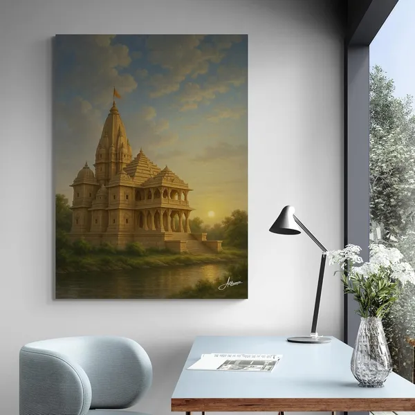 Ram_Mandir_Historical_Temple_Ayodhya_Hindu_Canvas_Painting_For_Home_And_Offices