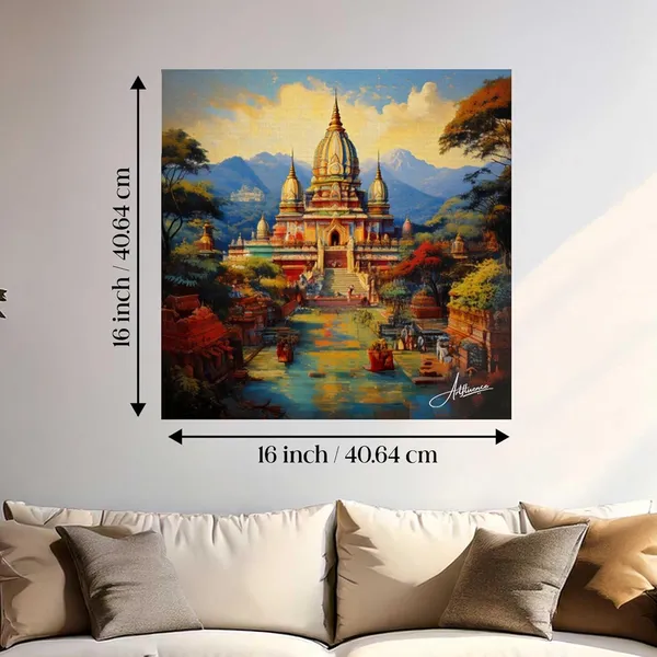 Varanasi_Ghat_Middle_Ages_Temple_Canvas_Painting_For_Home_And_Offices
