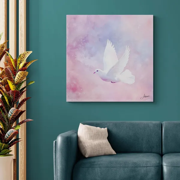 White_Dove_Peace_Modern_Spiritual_Art_Canvas_Painting_For_Home_And_Offices