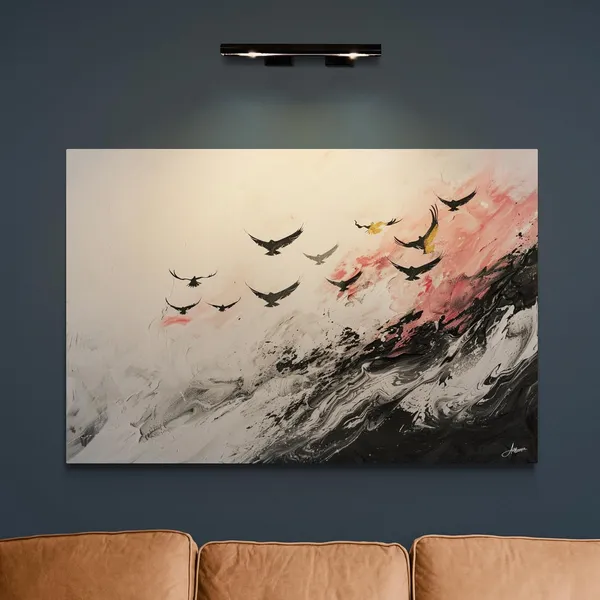 Abstract_Birds_Flight_Modern_Minimal_Art_Canvas_Painting_For_Home_And_Offices