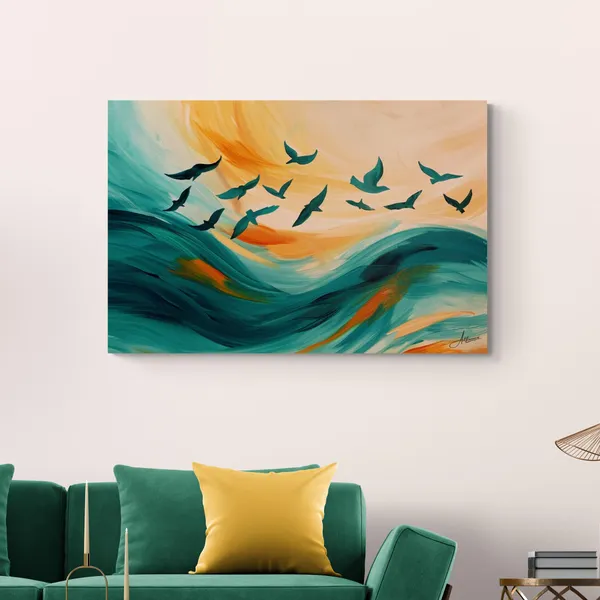 Flying_Birds_Over_Waves_Modern_Abstract_Canvas_Painting_For_Home_And_Offices