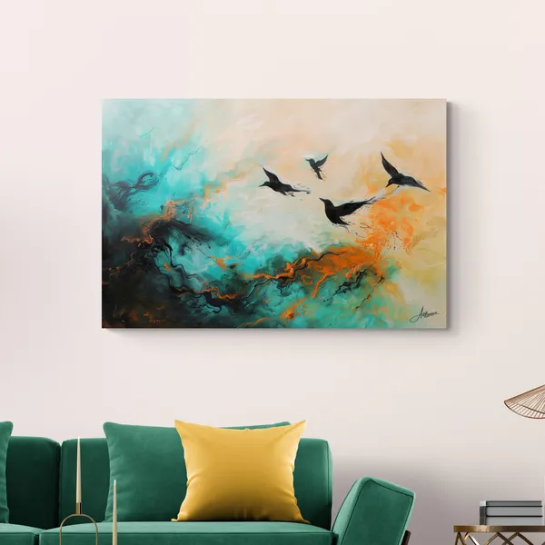 Birds_Motion_Modern_Abstract_Art_Premium_Canvas_Painting_For_Home_And_Offices