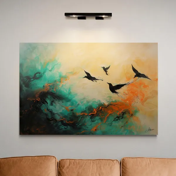 Birds_Motion_Modern_Abstract_Art_Premium_Canvas_Painting_For_Home_And_Offices