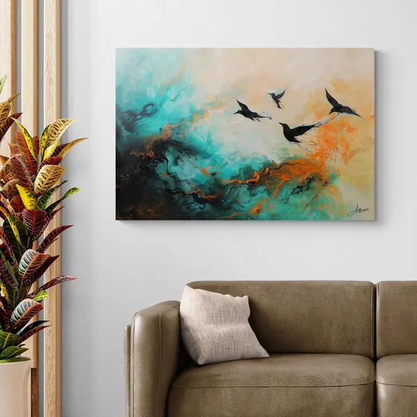 Birds_Motion_Modern_Abstract_Art_Premium_Canvas_Painting_For_Home_And_Offices