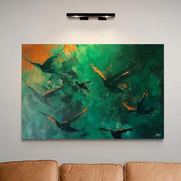 Teal_Flight_Modern_Abstract_Birds_Art_Canvas_Painting_For_Home_And_Offices