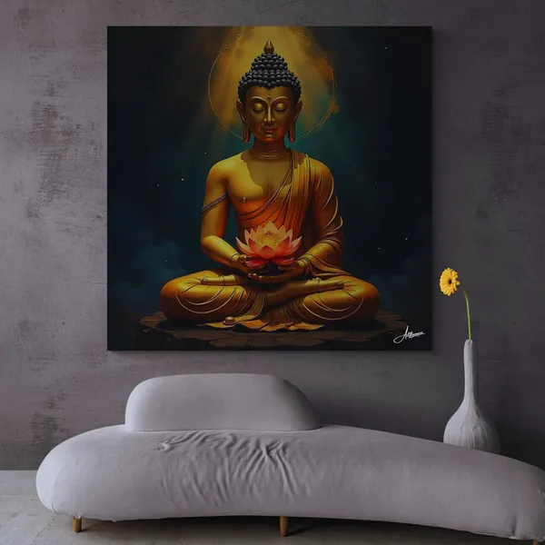 Buddha_Buddhism_Decor_Religious_Meditation_Canvas_Painting_For_Home_And_Offices