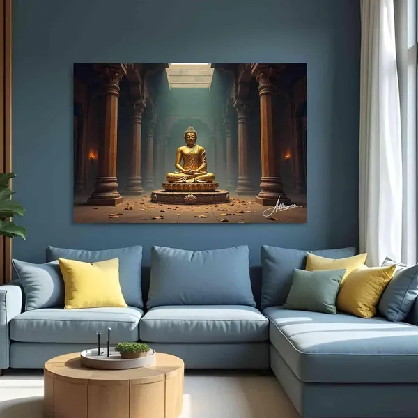 Golden_Buddha_Art_380_Gsm_Fade_Resistant_Canvas_Painting_For_Home_And_Offices