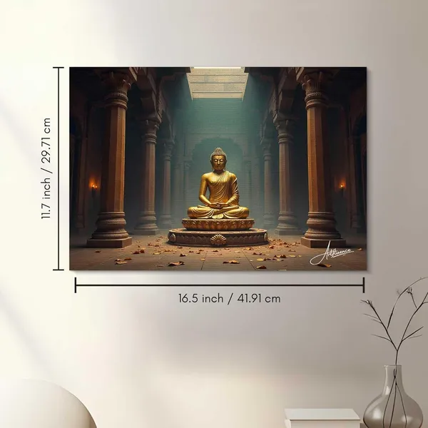 Golden_Buddha_Art_380_Gsm_Fade_Resistant_Canvas_Painting_For_Home_And_Offices