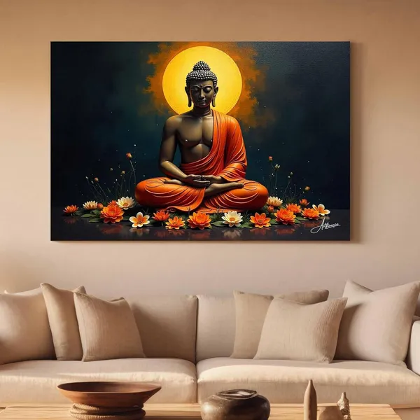 Buddha_Buddhism_Yoga_Decor_Religious_Meditation_Canvas_Painting_For_Home_And_Offices