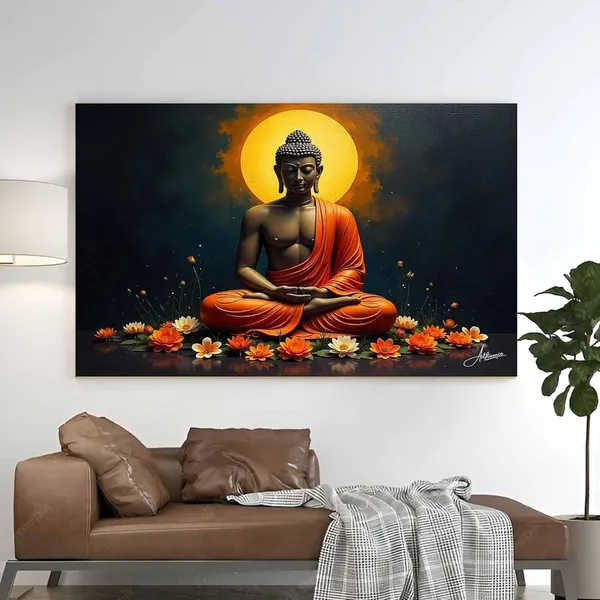 Buddha_Buddhism_Yoga_Decor_Religious_Meditation_Canvas_Painting_For_Home_And_Offices