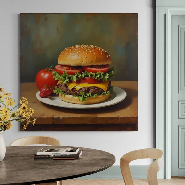 Burger_Kitchen_Still_Life_Art_Cafes_Canvas_Painting_For_Home_And_Offices