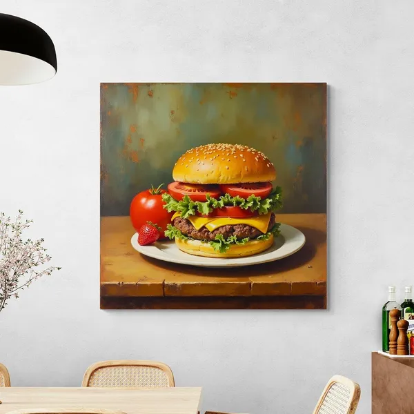 Burger_Kitchen_Still_Life_Art_Cafes_Canvas_Painting_For_Home_And_Offices