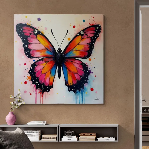 Butterfly_Abstract_Vibrant_Color_Frame_Pine_Canvas_Painting_For_Home_And_Offices