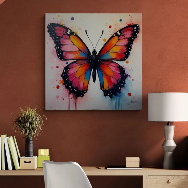 Butterfly_Abstract_Vibrant_Color_Frame_Pine_Canvas_Painting_For_Home_And_Offices