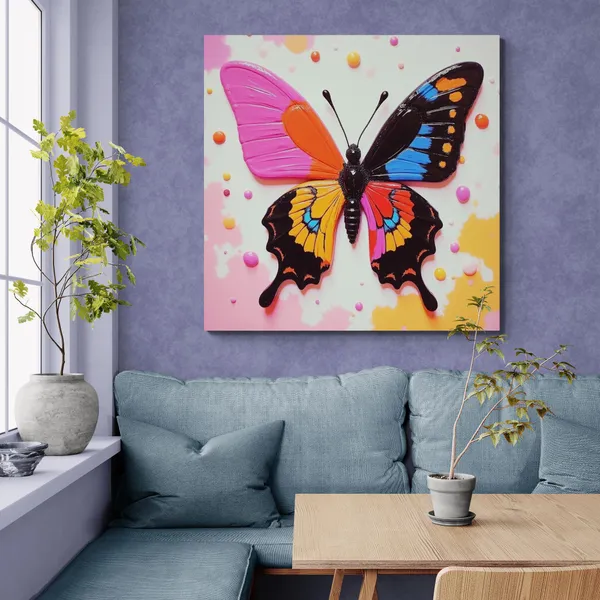 Butterfly_Abstract_Multicolor_Frame_Pine_Wood_Framed_Canvas_Painting_For_Home_And_Offices