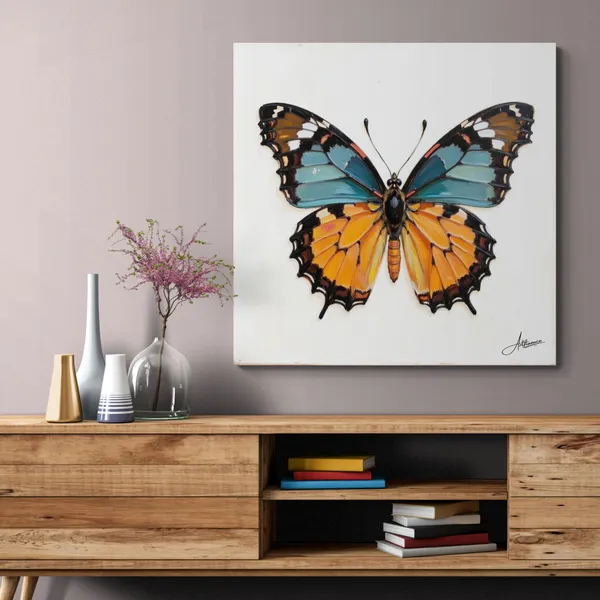 Butterfly_Abstract_Theme_Minimal_Pine_Canvas_Painting_For_Home_And_Offices