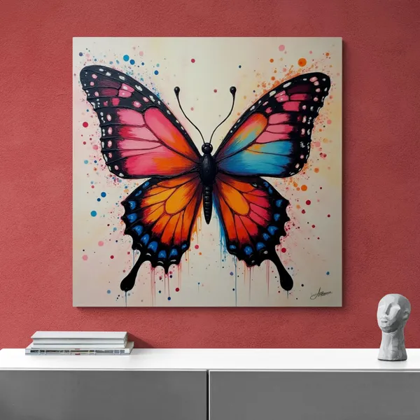 Butterfly_Abstract_Dark_Blue_Wings_Pine_Canvas_Painting_For_Home_And_Offices