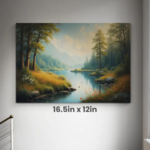 Nature_Landscape_Calm_River_Art_Eclectic_Canvas_Painting_For_Home_And_Offices