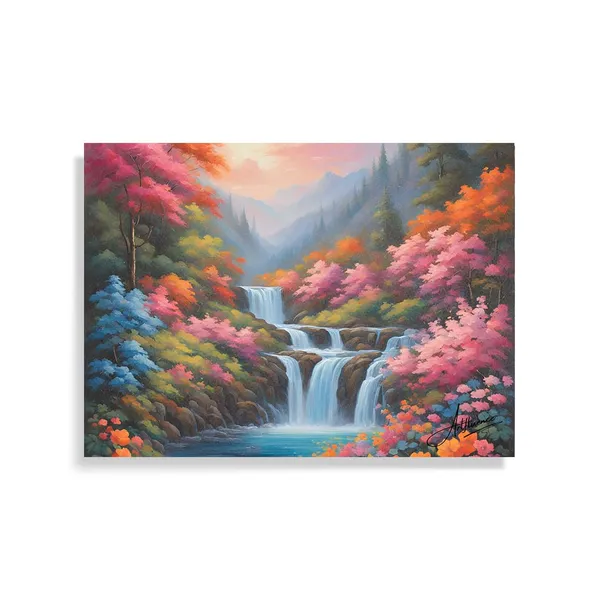 Nature_Art_Cascading_Tranquillity_Wrapped_Inches_Canvas_Painting_For_Home_And_Offices
