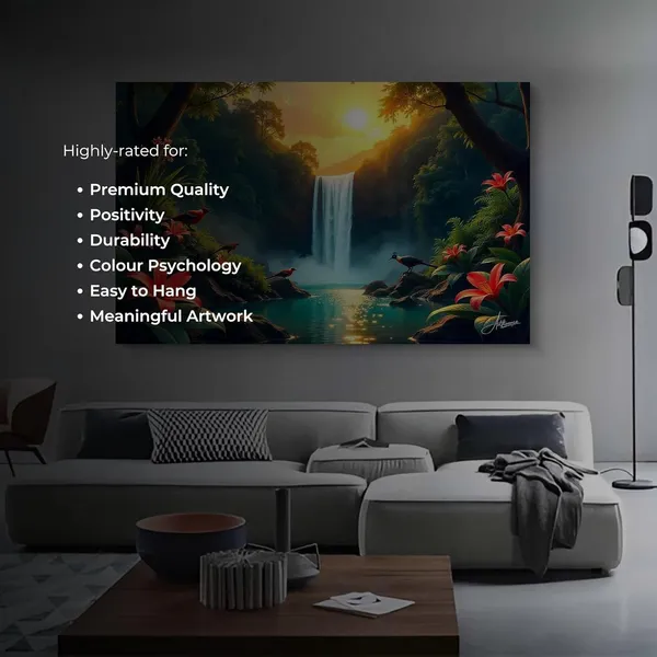 Scenery_Nature_Waterfall_Landscape_Peaceful_Fade_Resistant_Canvas_Painting_For_Home_And_Offices