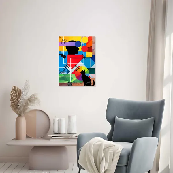 Abstract_Modern_Art_Cat_Perspective_Wrapped_Canvas_Painting_For_Home_And_Offices