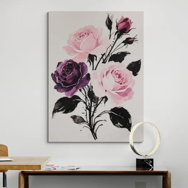 Roses_Pine_Wood_Framed_Inches_Fade_Canvas_Painting_For_Home_And_Offices