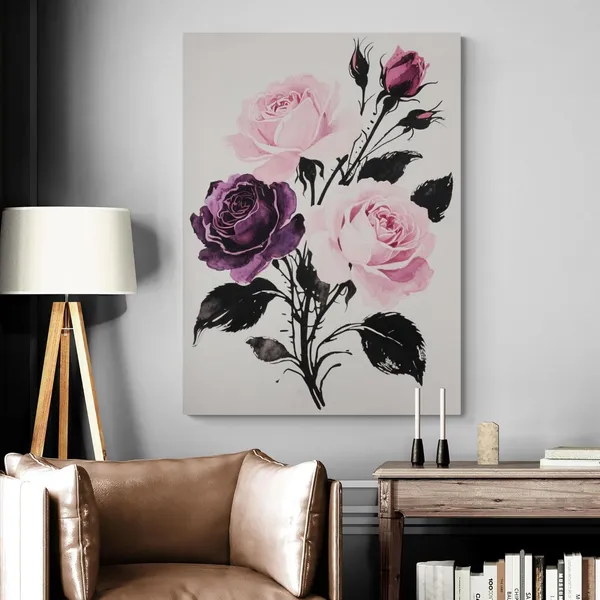 Roses_Pine_Wood_Framed_Inches_Fade_Canvas_Painting_For_Home_And_Offices