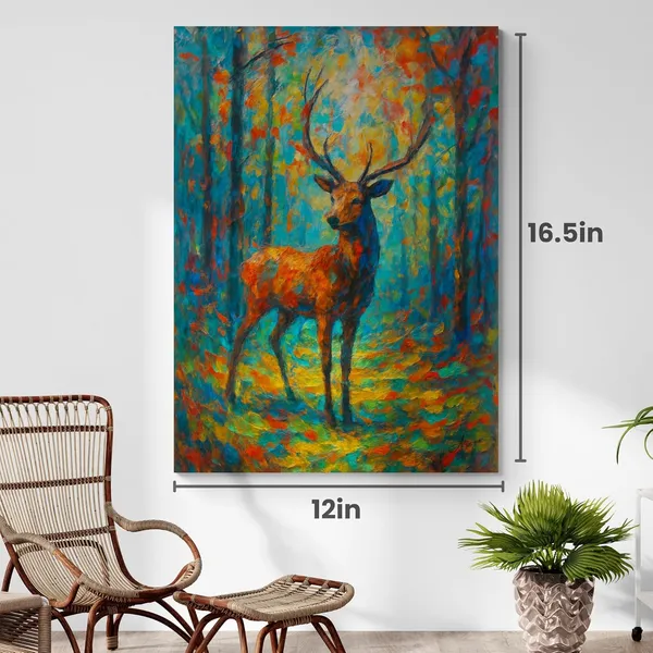 Deer_Colorful_Animal_Print_Framed_Wrapped_Canvas_Painting_For_Home_And_Offices