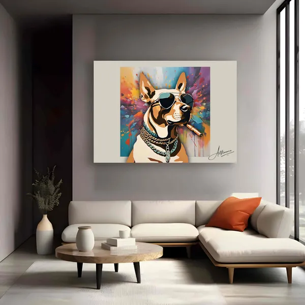 Vibrant_Dog_Modern_Art_Doggone_Dapper_Canvas_Painting_For_Home_And_Offices