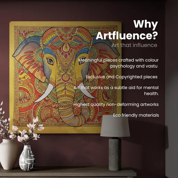 Vastu_Elephant_Mithila_Indian_Kalamkari_Canvas_Painting_For_Home_And_Offices