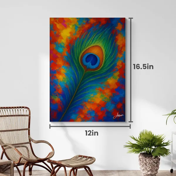 Peacock_Feather_Krishna_Spiritual_Vastu_Art_Canvas_Painting_For_Home_And_Offices