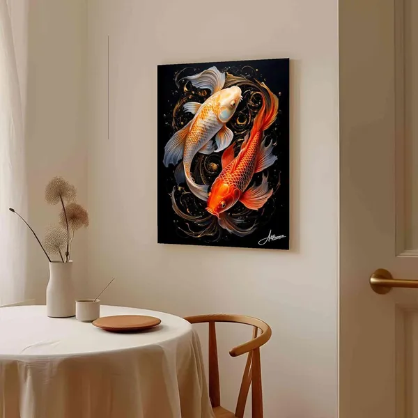 Feng_Shui_Vastu_Two_Koi_Fish_Canvas_Painting_For_Home_And_Offices