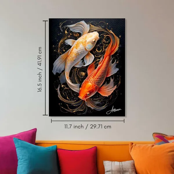 Feng_Shui_Vastu_Two_Koi_Fish_Canvas_Painting_For_Home_And_Offices