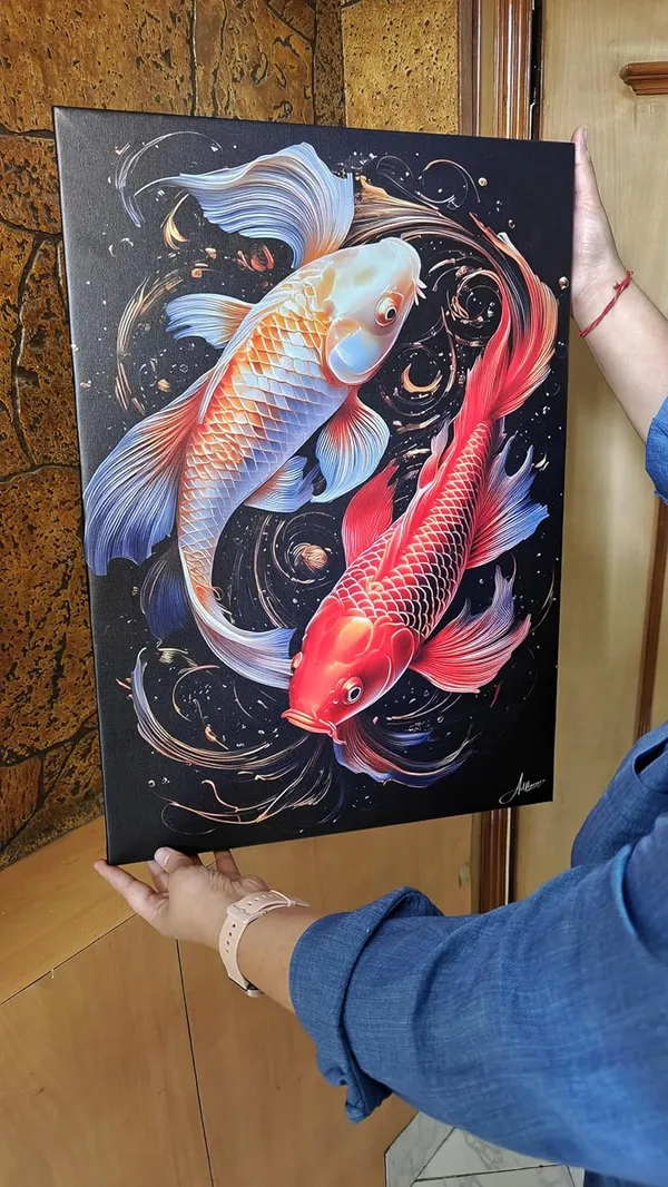 Feng_Shui_Vastu_Two_Koi_Fish_Canvas_Painting_For_Home_And_Offices