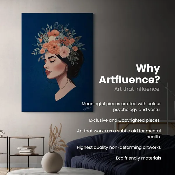 Beautiful_Woman_Crown_Silhouette_Paintings_Illustration_Canvas_Painting_For_Home_And_Offices