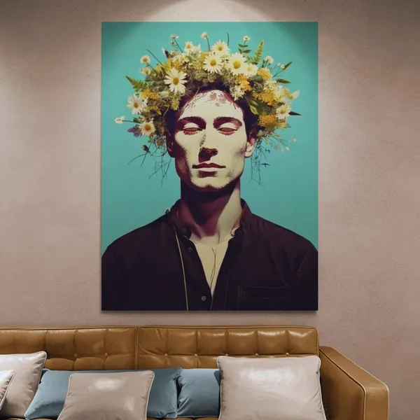 Male_Crown_Silhouette_Paintings_Illustration_Decor_Canvas_Painting_For_Home_And_Offices