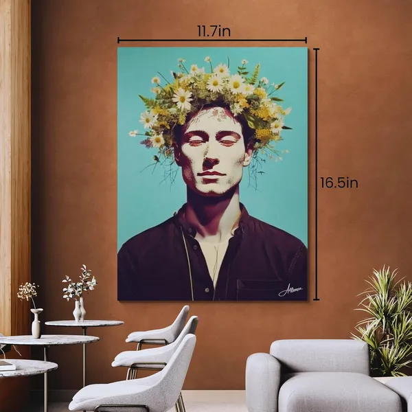 Male_Crown_Silhouette_Paintings_Illustration_Decor_Canvas_Painting_For_Home_And_Offices