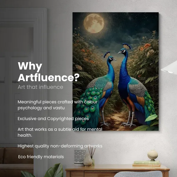 Standing_Peacock_Vastu_Nature_Floral_Background_Canvas_Painting_For_Home_And_Offices