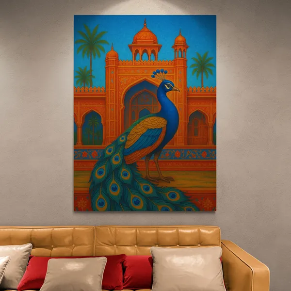 Peacock_Vastu_Frame_Fort_Trendy_National_Canvas_Painting_For_Home_And_Offices