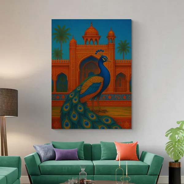 Peacock_Vastu_Frame_Fort_Trendy_National_Canvas_Painting_For_Home_And_Offices