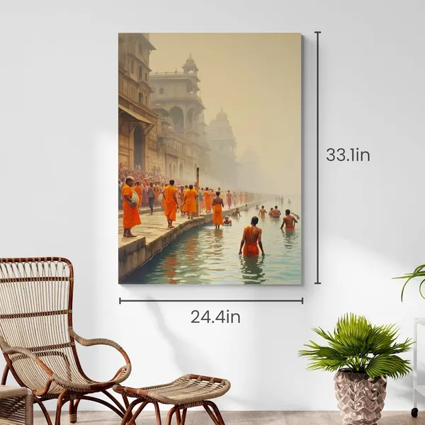 Banaras_Ghat_Varanasi_Spiritual_Religious_Meditation_Canvas_Painting_For_Home_And_Offices