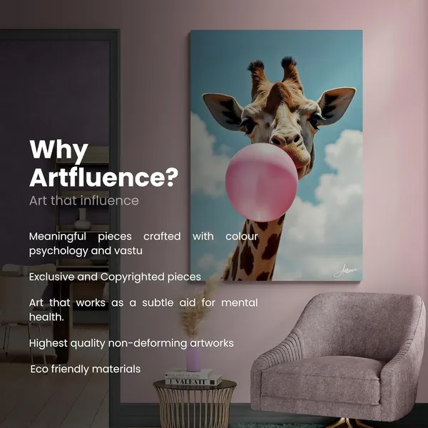 Giraffe_Quirky_Paintings_Bubble_Decor_Canvas_Painting_For_Home_And_Offices